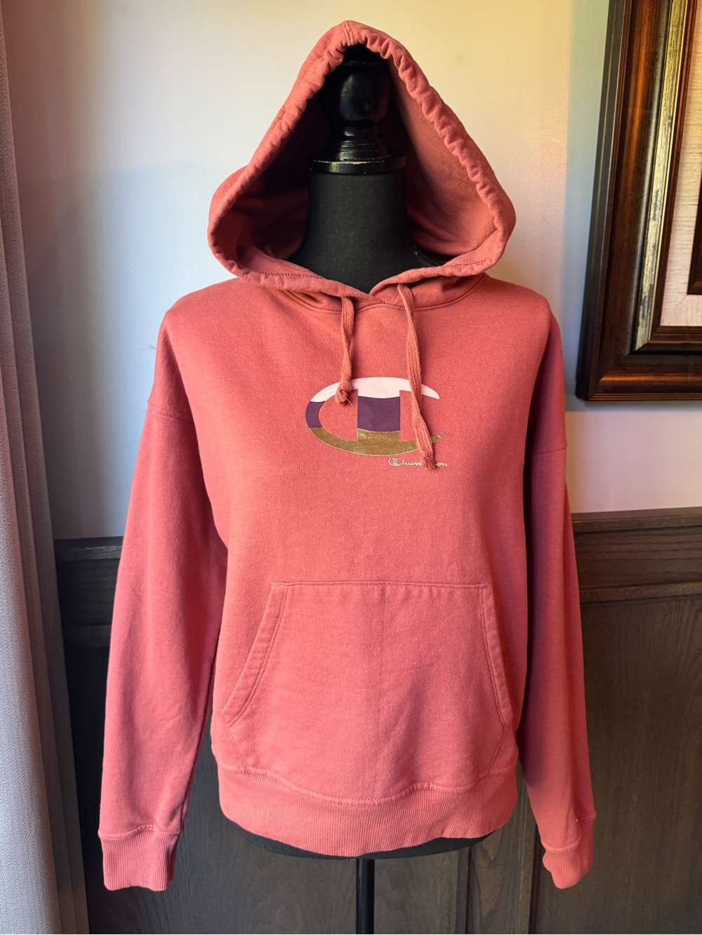 Champion coral Logo Hoodie - Women’s Pullover small